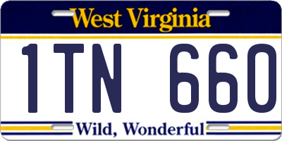 WV license plate 1TN660