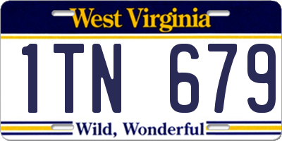 WV license plate 1TN679