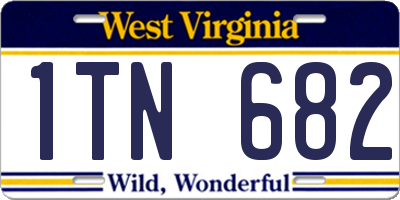 WV license plate 1TN682
