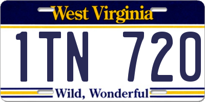 WV license plate 1TN720