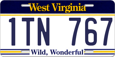 WV license plate 1TN767