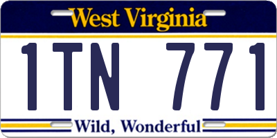 WV license plate 1TN771