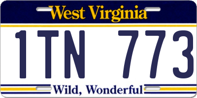 WV license plate 1TN773