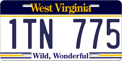 WV license plate 1TN775