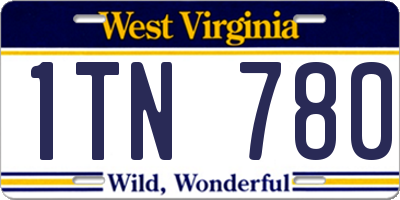 WV license plate 1TN780