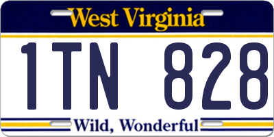 WV license plate 1TN828
