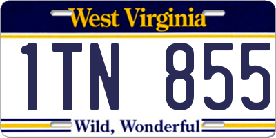 WV license plate 1TN855