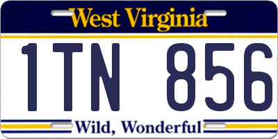 WV license plate 1TN856