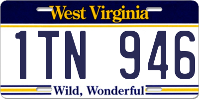 WV license plate 1TN946