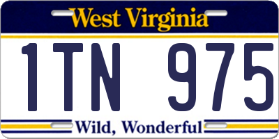 WV license plate 1TN975