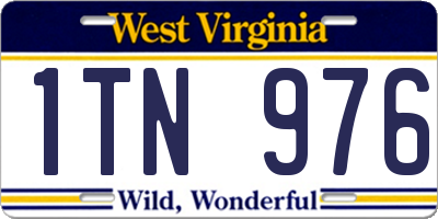 WV license plate 1TN976