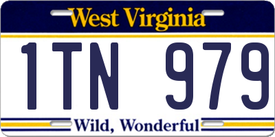 WV license plate 1TN979