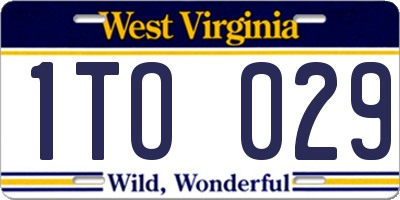 WV license plate 1TO029