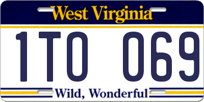 WV license plate 1TO069