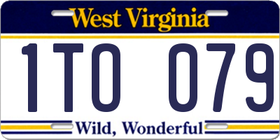 WV license plate 1TO079