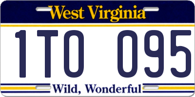 WV license plate 1TO095