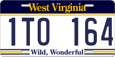 WV license plate 1TO164