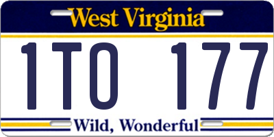 WV license plate 1TO177