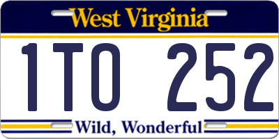 WV license plate 1TO252