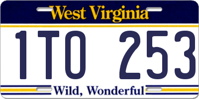 WV license plate 1TO253