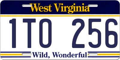 WV license plate 1TO256