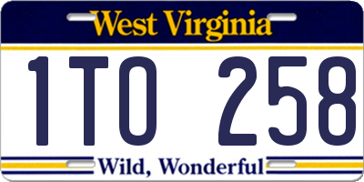 WV license plate 1TO258