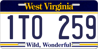 WV license plate 1TO259