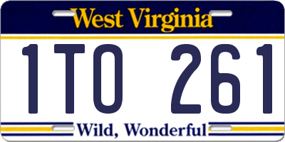 WV license plate 1TO261
