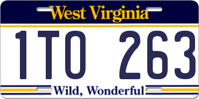 WV license plate 1TO263