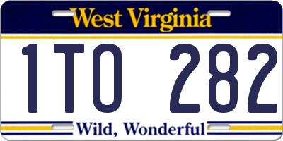 WV license plate 1TO282