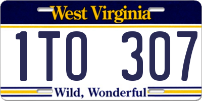 WV license plate 1TO307