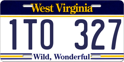 WV license plate 1TO327