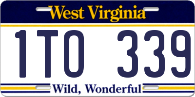 WV license plate 1TO339