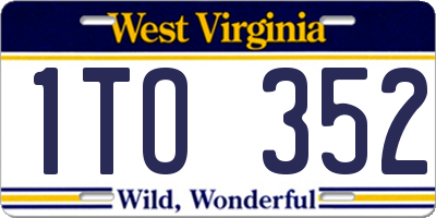 WV license plate 1TO352