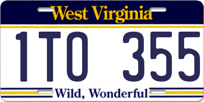 WV license plate 1TO355