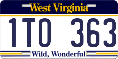 WV license plate 1TO363