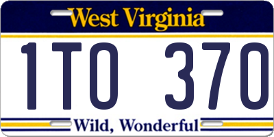 WV license plate 1TO370