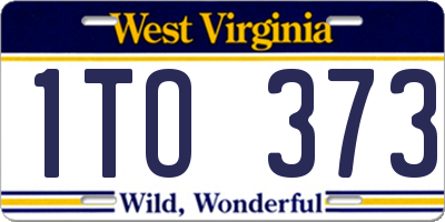 WV license plate 1TO373