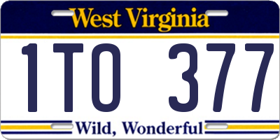 WV license plate 1TO377