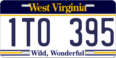 WV license plate 1TO395