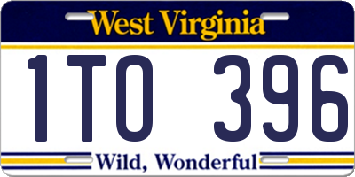 WV license plate 1TO396