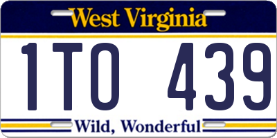 WV license plate 1TO439