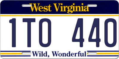 WV license plate 1TO440