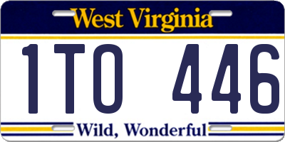 WV license plate 1TO446