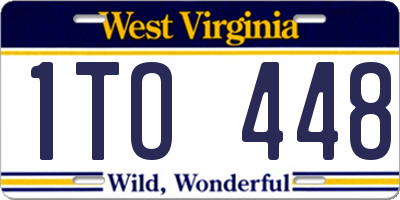 WV license plate 1TO448