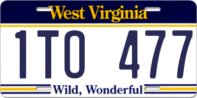 WV license plate 1TO477