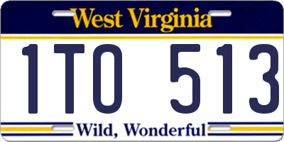 WV license plate 1TO513