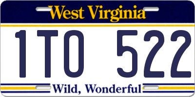 WV license plate 1TO522
