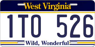 WV license plate 1TO526