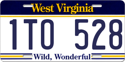 WV license plate 1TO528